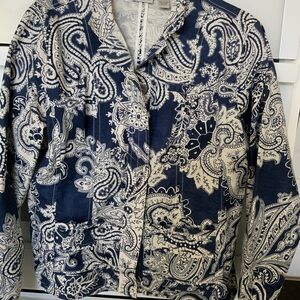 J.Crew Navy Paisley Blazer